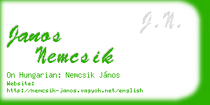 janos nemcsik business card
